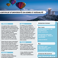 Certificat en Genre et Sexualité 