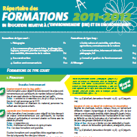 Répertoire des formations en éducation à l'environnement 2011-2012