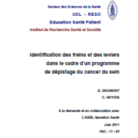 Identification des freins et des leviers dans le cadre de programmes de dépistage du cancer du sein